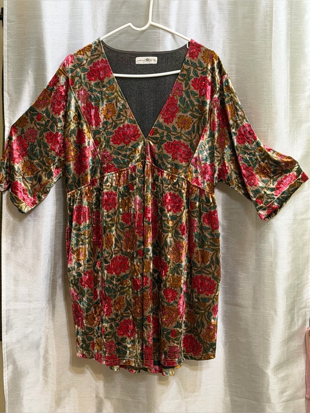 Natural Life Floral Mini Dress Multicolor Size XL Like New